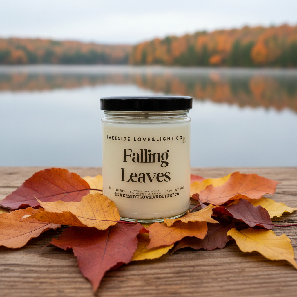 Falling Leaves candle by Lakeside Love & Light