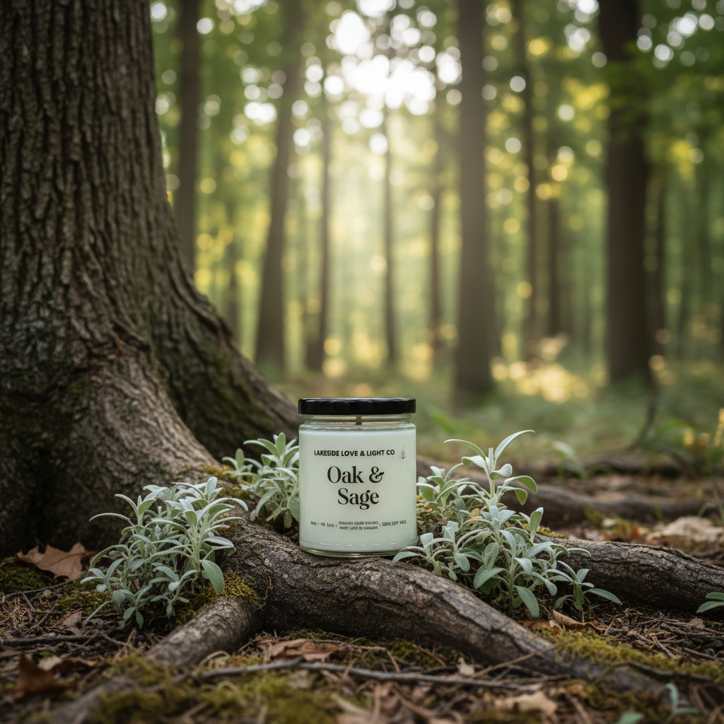 Oak & Sage candle matching style