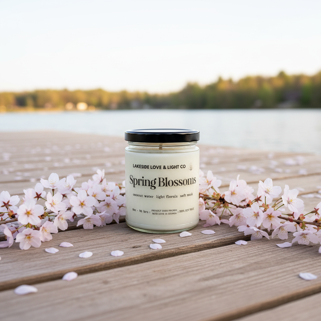 Spring Blossoms candle matching style